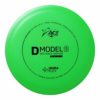 12516da5 1f42 5313 bf4f 5cb1102eb47a The D Model S is a stable high speed distance driver. This disc is to provide a straight flight with a soft fade at the end of the flight. Making this a dependable distance driver that will exhibit a similar flight path in all conditions. DuraFlex Glow plastic is a premium plastic that will last the wear and tear of the disc golf course. With glow in the dark additives, this disc will make for a great night round.