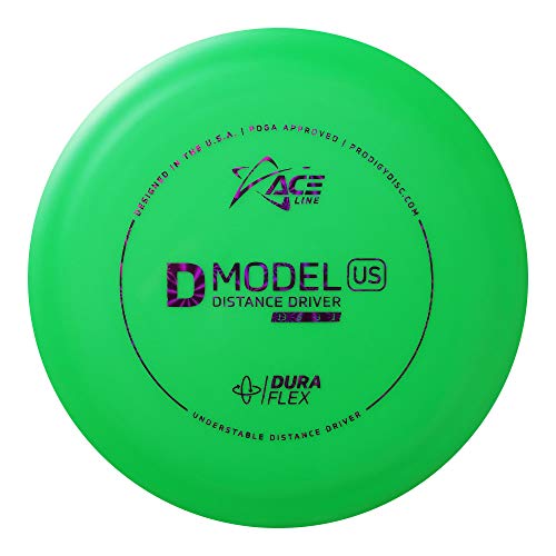 4c15cca7 30c9 5772 8b1b 610711fdcfd1 The D Model US is a fast understable distance driver. With an equal amount of turn and fade, this disc will fly fairly straight. Making this a good disc to take the next step from throwing fairway drivers to distance drivers. Made out of DuraFlex Glow plastic, this disc will survive the many impacts of disc golf. And where glow in the dark additives have been inlcuded in the plastic, this disc will glow in the dark. Making a great choice for your night rounds.