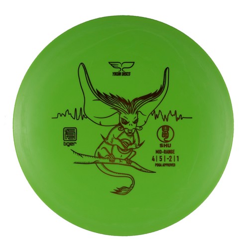 6db4ef05 2908 594c baa1 c45d758de104 The Yikun Shu is an understable midrange that has a dome and narrow shaper rim than what is typical for a midrange. These aspects make this discs need less power to achieve the full flight this disc has to offer. As an understable disc, this will resist fading unlike an overstable disc. Making this an excellent beginner disc.