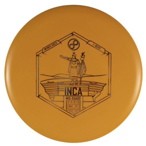9db81660 ff91 5e9b 9bc7 71b4bd89fb53 scaled The Inca is an excellent disc that provides a very straight flight with a heavy fade at the end. This is an overstable disc that can handle power and provide a consistent flight. This makes for a great go-to midrange due to its consistency. This is the I-Blend plastic. Which is an affordable plastic that provides a great feel and quick beat in process. The I-Blend plastic has a similar feel to S-Blend and is almost as durable, making this disc have a great premium feel at a more affordable price.