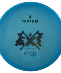 Viking Discs Axe Storm Blue Our obsession revolves around two worlds: Disc Golf and Discounts. We've stocked up on inventory of premium discs that beginner and advanced players alike will rave about while keeping your wallet happy. If you're on the hunt for an online disc golf emporium where affordability meets excellence, look no further – you've just discovered your new go-to online discount disc golf store.
