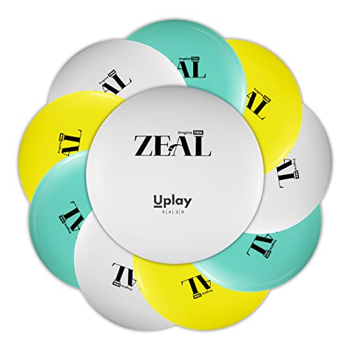 1661be4c ebb3 5155 918a 44c80ce7bafd The ZEAL is a putter released by Uplay Disc Golf Foundation to be an easy-to-throw, comfortable putter for players of all levels and abilities. It is a beadless putter with a rounded rim for maximum comfort when using it to throw on approach or when putting at the basket. It holds a very straight flight path, resisting an unwanted fade whether thrown long or short. With a 10-pack of putters you can not only save money, but you'll have a large number of putters for practice or to share with friends. You can use this pack at a family party, at scouts, at school, or anywhere that a pile of easy-to-throw disc golf discs are needed to get everybody involved in a game of disc golf. This putter pack features the ZEAL in Inspire FIRM plastic which is a more stiff, durable blend. Every sale of a Uplay ZEAL putter pack helps to raise funds for the Uplay Disc Golf Foundation's mission of growing the sport of disc golf in communities. They teach instructors and students in physical education programs, in elementary schools, middle schools, and high schools everywhere.