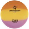 c0c6994b 04bc 528e a648 e94b3298485d The Divergent Discs Golem is an overstable putter. This disc handles power, manages wind, and has a consistent fade. Because of its overstability, you'll have a consistent flight regardless of most conditions. It has a similar rim to that of the Discraft Zone, and a similar flight as well. The Golem is a great disc to use on hilly approach shots, where there is a high chance of roll-aways. This is approach disc is made out of a rubber blend rather than a plastic blend. Which makes this disc quite flexible. It is designed to be flexible, which allows it to absorb energy and limit ground play. The idea is that this disc will stay where it lands. The Stayput UV Rubber blend reacts to the sunlight, or any UV light. Upon exposure the disc will change from the white to a colorful disc.