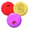 589b914a 8f15 51db 877f 7d91bb58bfc0 The Dino Discs Starter Set is the ideal choice for young children who want to play disc golf with their parents. It features a putter, a midrange, and a driver disc, all in ultra lightweight plastic. This makes them very easy to throw for young players. The discs come in a variety of fun colors and stamp designs to bring a smile to the face of young players. The Egg Shell plastic is not only colorful, but nice and grippy for easy use and control. The disc weights range from 110 - 130 grams.