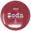 84517ca2 0725 5142 a0a2 edea41286eae Clash Discs Soda is an understable fairway driver for players of all levels. It is able to hold a variety of lines, such as hyzer-flip and anhyzer lines. It will help beginners to achieve max distance. The Steady plastic is a grippy and durable premium opaque plastic, Providing a disc that will offer grip and comfort in most circumstances. Flight Numbers: Speed 7, Glide 5, Turn -2, Fade 1. Note: Stamp color will vary.