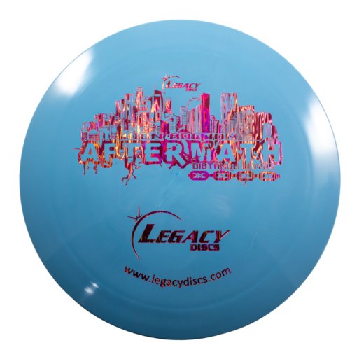 ed17884b 68ab 5dd1 8f62 72efdc62554a The Legacy Discs Aftermath is a highspeed distance driver that has a smooth turn and fade. Legacy Discs Icon Plastic is the most premium blend in their line up. This plastic has optimal grip and great durability. Icon plastic is similar to Innova's star plastic. Flight Numbers: Speed 13, Glide 5, Turn -2, Fade 3. Note: Stamp colors will vary.