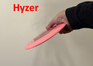 hyzer When most of us started playing disc golf we started hearing new terminology that we weren't familiar with. Words like 'overstable', 'flippy', 'mando', and others started creeping into our vocabulary. We're going to discuss two such words today: hyzer and anhyzer.
