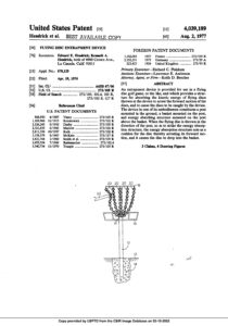 The Evolution of Disc Golf Equipment, patent of first disc golf basket