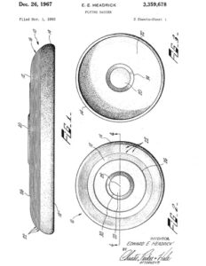 Image of patent for the first disc golf disc